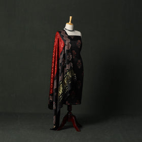 Modal silk hand block bagru print 2pc unstitched dress