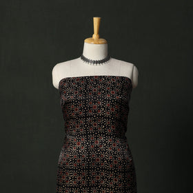 Modal silk hand block bagru print 2pc unstitched dress