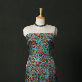 Modal silk hand block sanganeri print 2pc unstitched dress