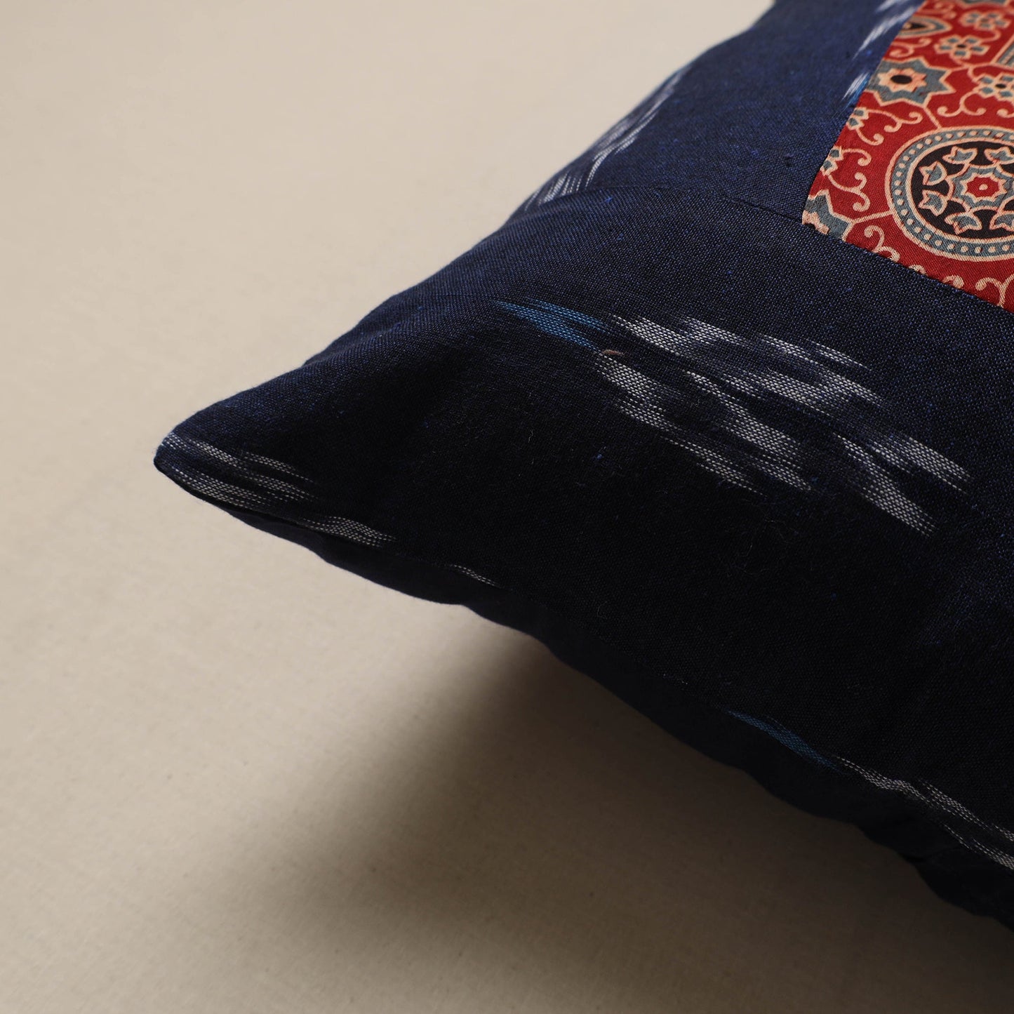 Modal silk patch pochampally ikat cushion cover 11