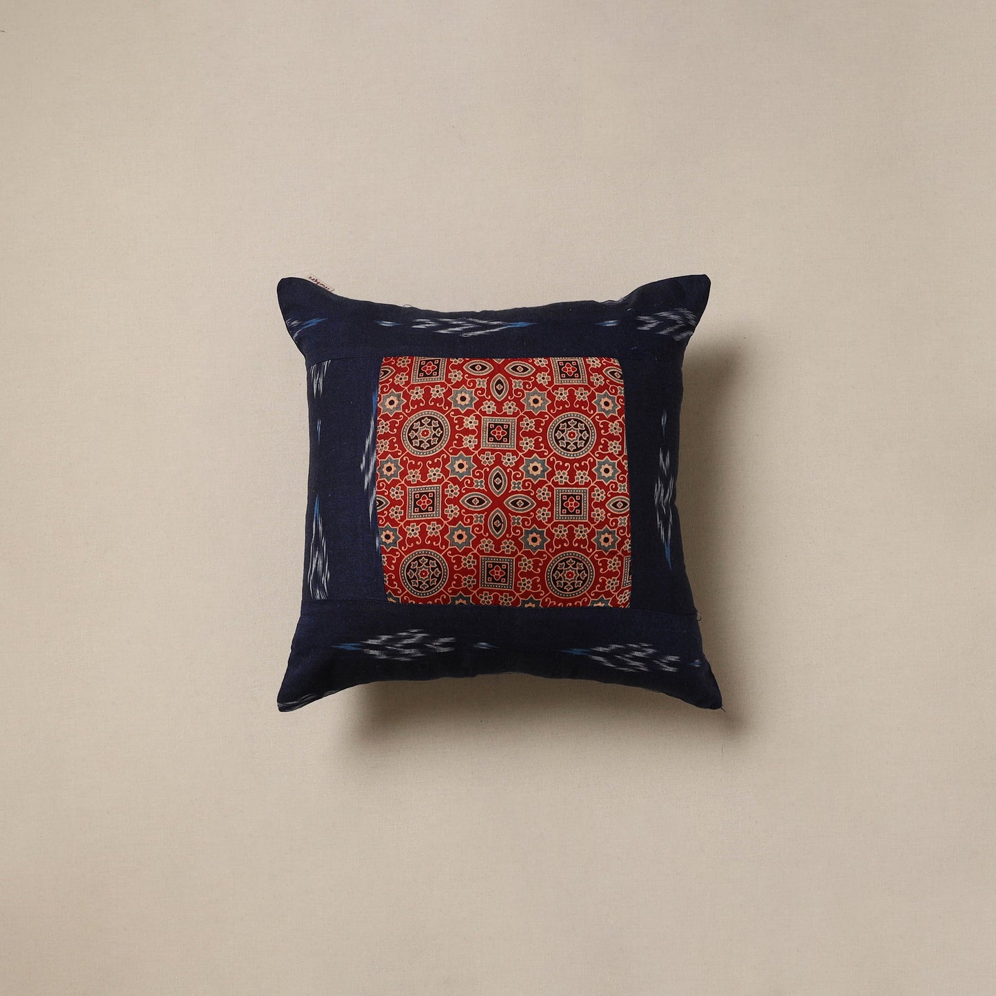 Modal silk patch pochampally ikat cushion cover 11