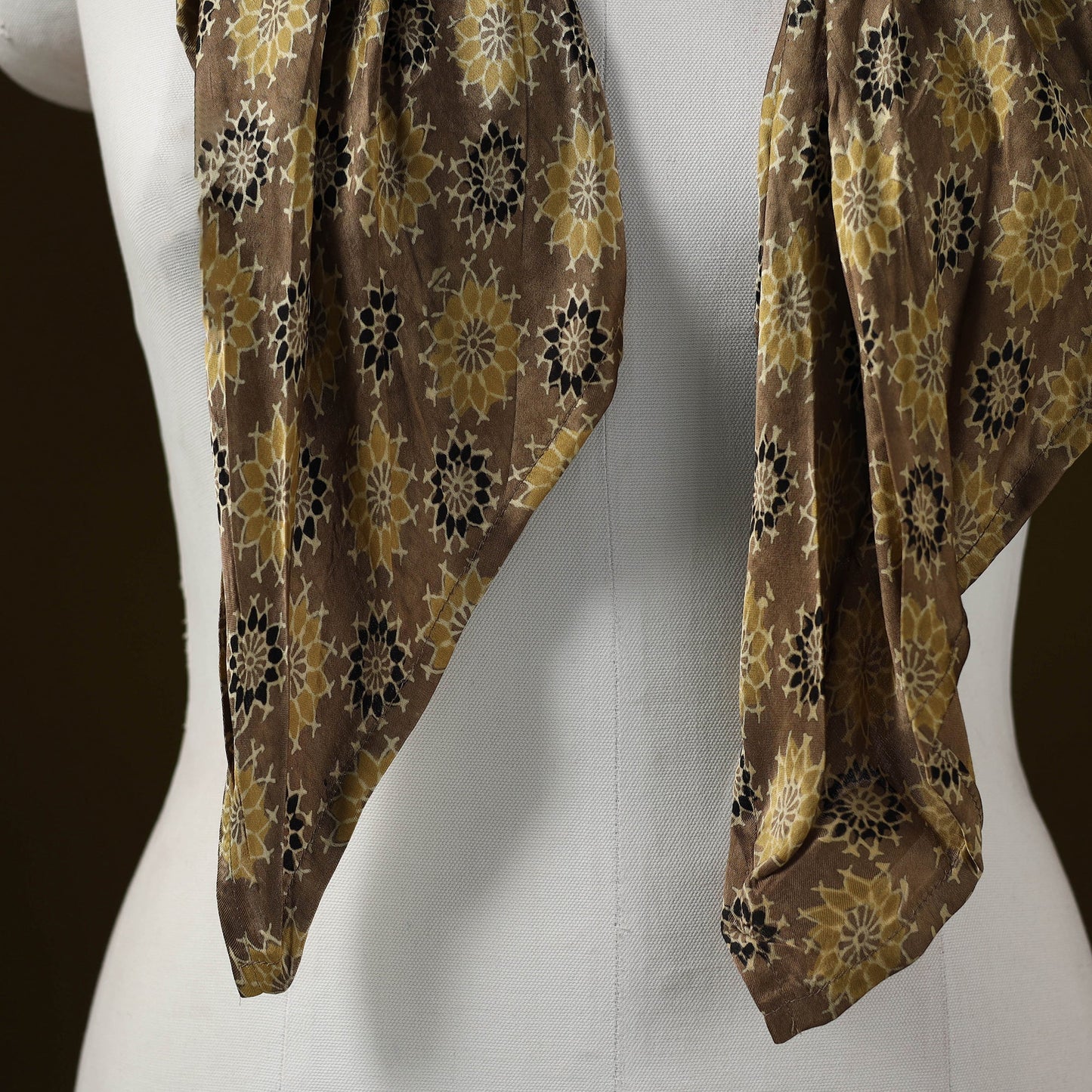 Modal silk pendant necklace scarf 94 - handcrafted