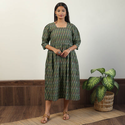  Pochampally Ikat Weave Cotton Dress 10 Online l iTokri.com