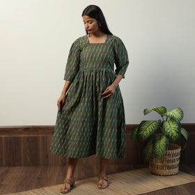  Pochampally Ikat Weave Cotton Dress 10 Online l iTokri.com