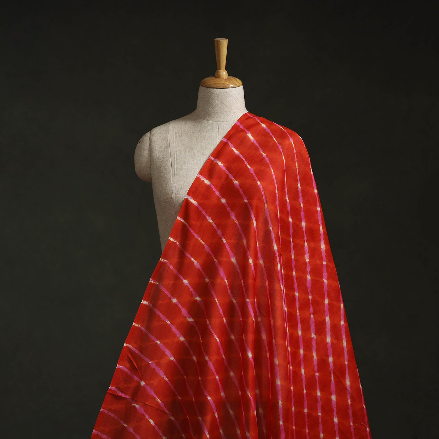Mothra leheriya tie-dye chanderi silk fabric 15