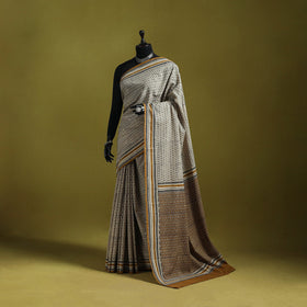 Mul cotton hand bagru saree 05 - handcrafted