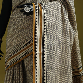 Mul cotton hand bagru saree 05 - handcrafted