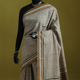 Mul cotton hand bagru saree 05 - handcrafted