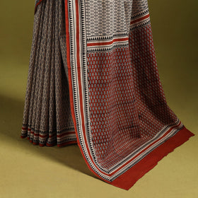 Mul cotton hand bagru saree 06 - handcrafted