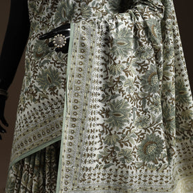 Mul cotton hand sanganeri saree 02 - handcrafted