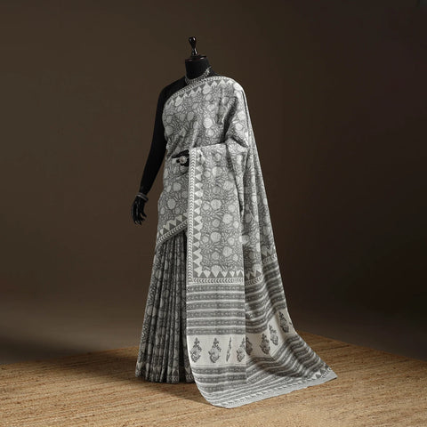 Mul cotton hand sanganeri saree 06 - handcrafted