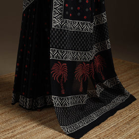 Mul cotton hand sanganeri saree 09 - handcrafted