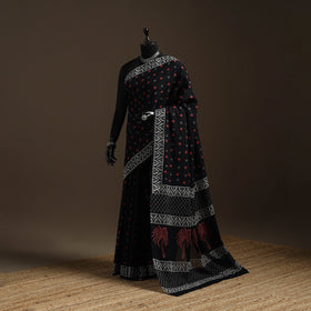 Mul cotton hand sanganeri saree 09 - handcrafted