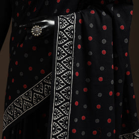 Mul cotton hand sanganeri saree 09 - handcrafted