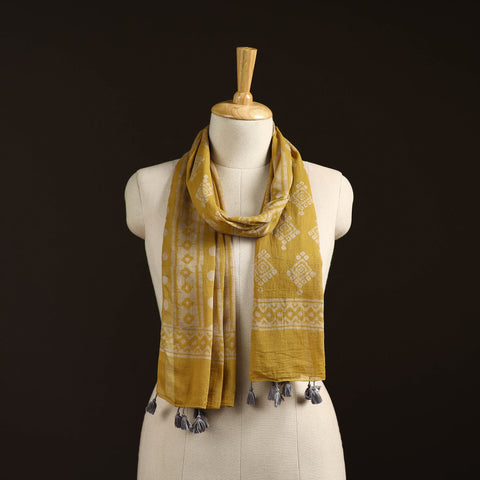 Mul cotton kutch hand batik stole with tassels 24