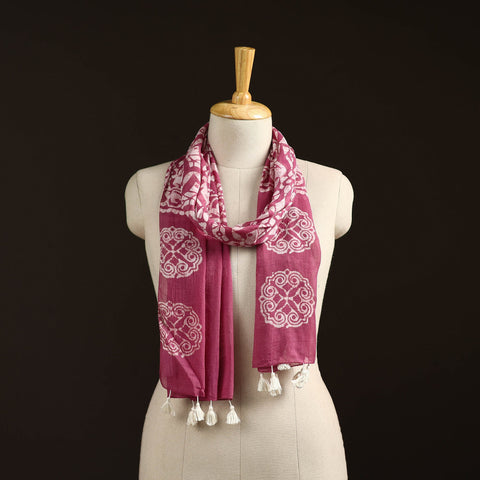 Mul cotton kutch hand batik stole with tassels 33