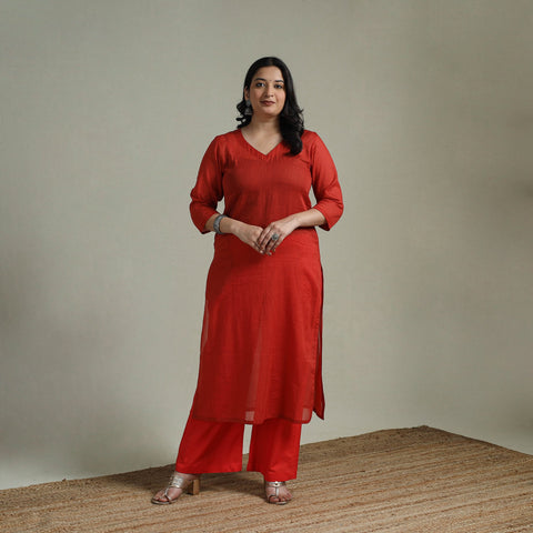 Mulmalai cotton plain dyed straight kurta 06 - handcrafted