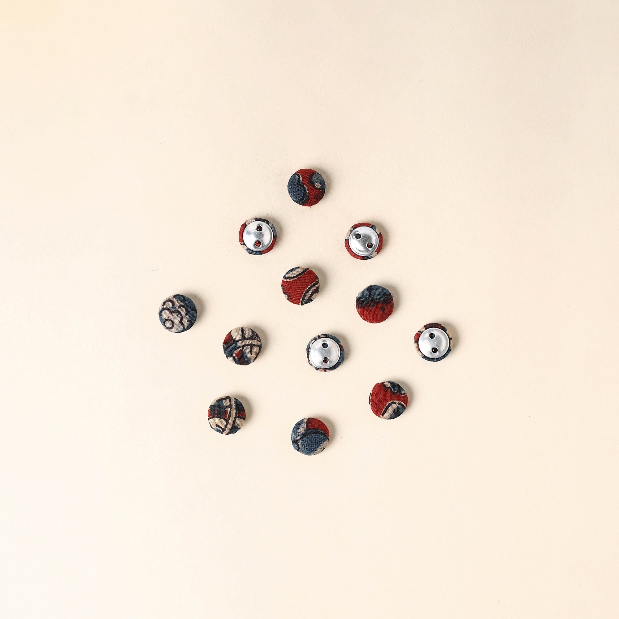  Multicolor Handmade Fabric Button Small at iTokri