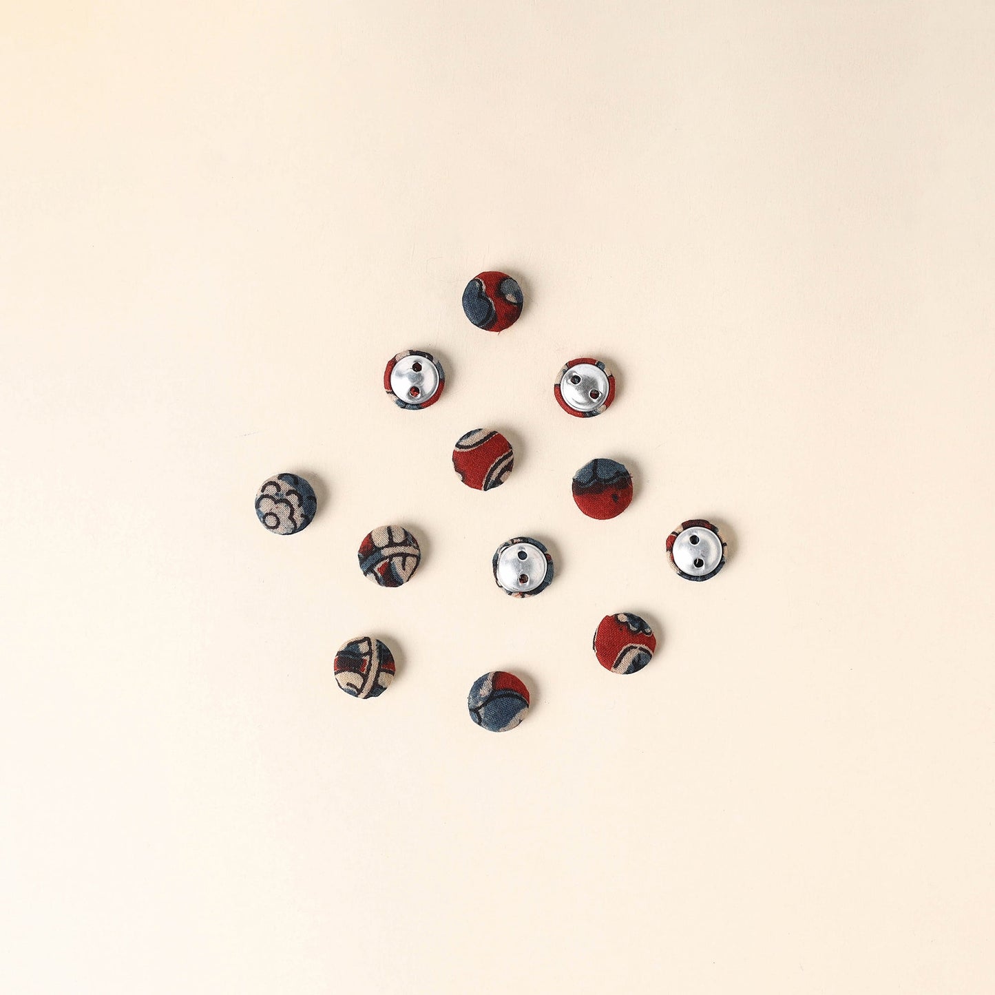  Multicolor Handmade Fabric Button Small at iTokri