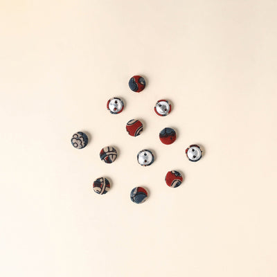  Multicolor Handmade Fabric Button Small at iTokri