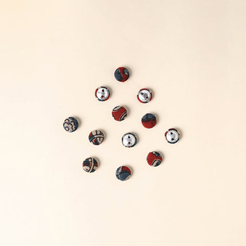  Multicolor Handmade Fabric Button Small at iTokri