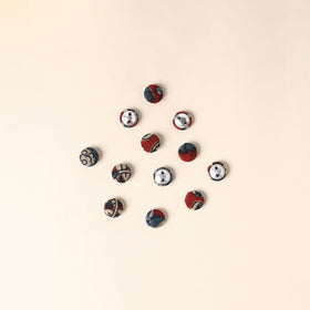  Multicolor Handmade Fabric Button Small at iTokri