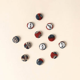  Multicolor Handmade Fabric Button Small at iTokri