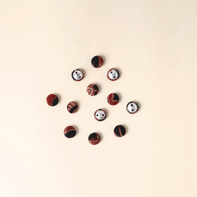  Multicolor Handmade Fabric Button Small at iTokri