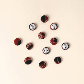  Multicolor Handmade Fabric Button Small at iTokri
