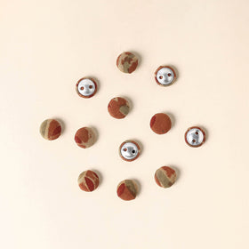  Multicolor Handmade Fabric Button Small at iTokri