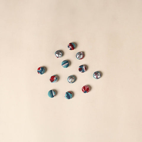  Multicolor Handmade Fabric Button Small at iTokri