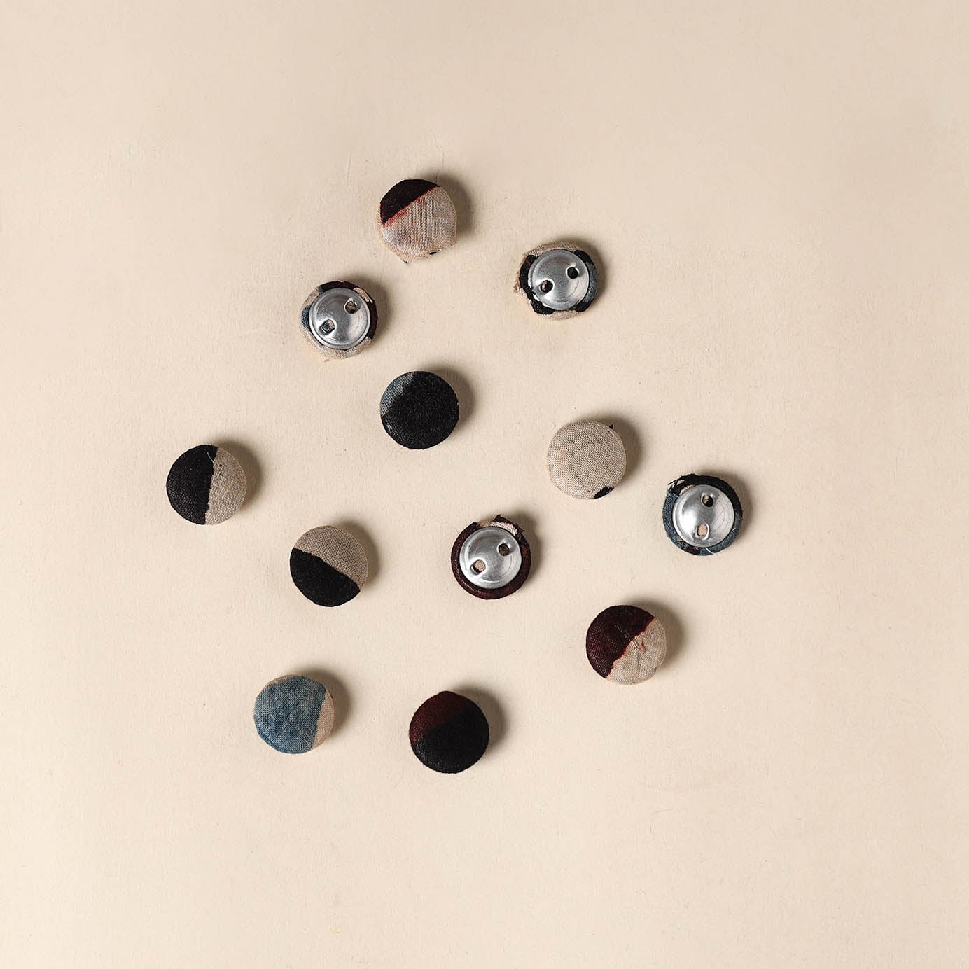  Multicolor Handmade Fabric Button Small at iTokri