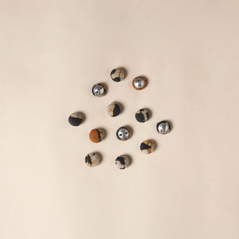  Multicolor Handmade Fabric Button Small at iTokri