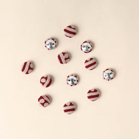  Multicolor Handmade Fabric Button Small at iTokri
