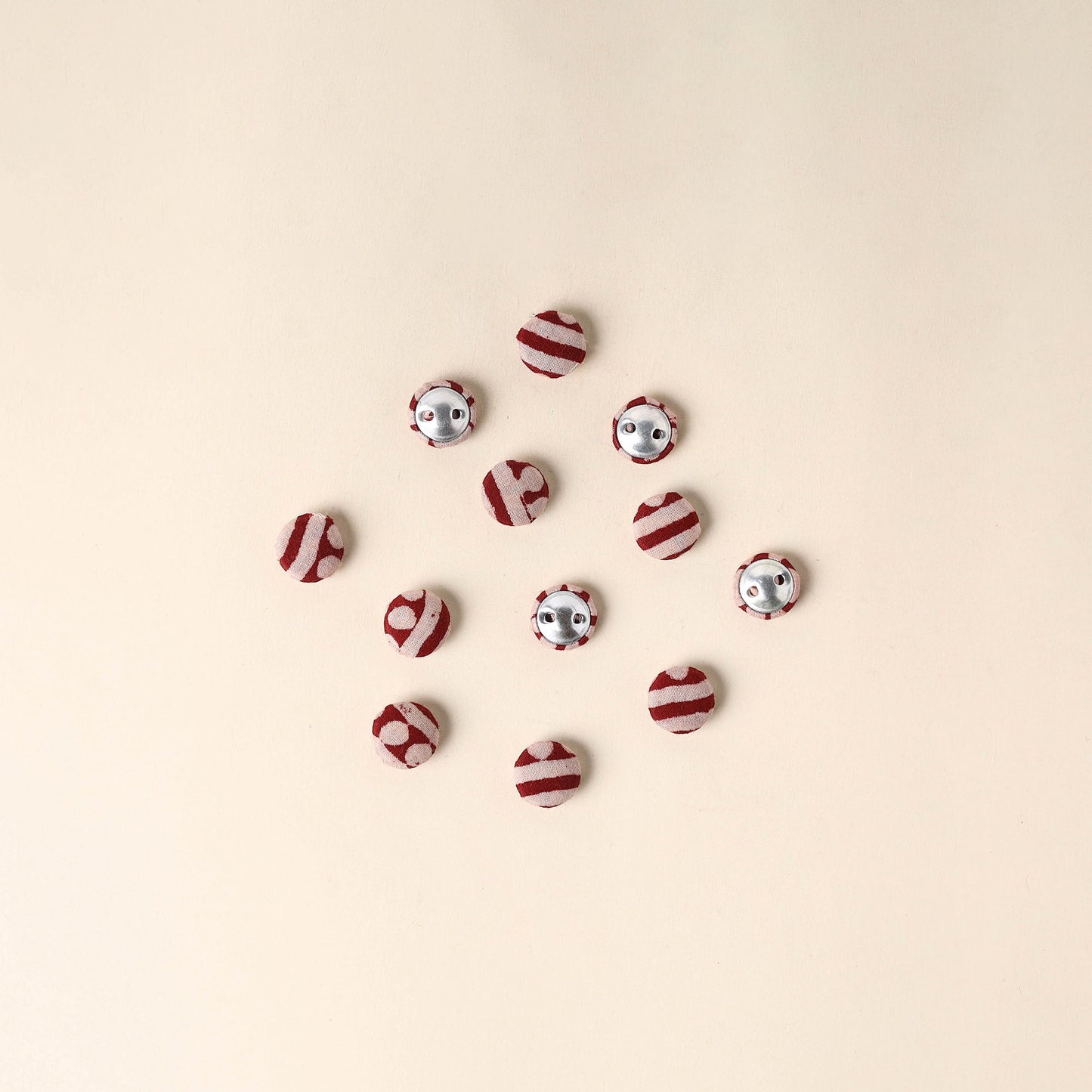  Multicolor Handmade Fabric Button Small at iTokri