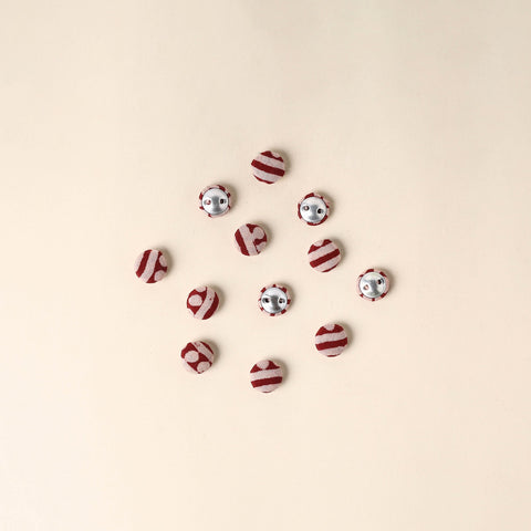  Multicolor Handmade Fabric Button Small at iTokri