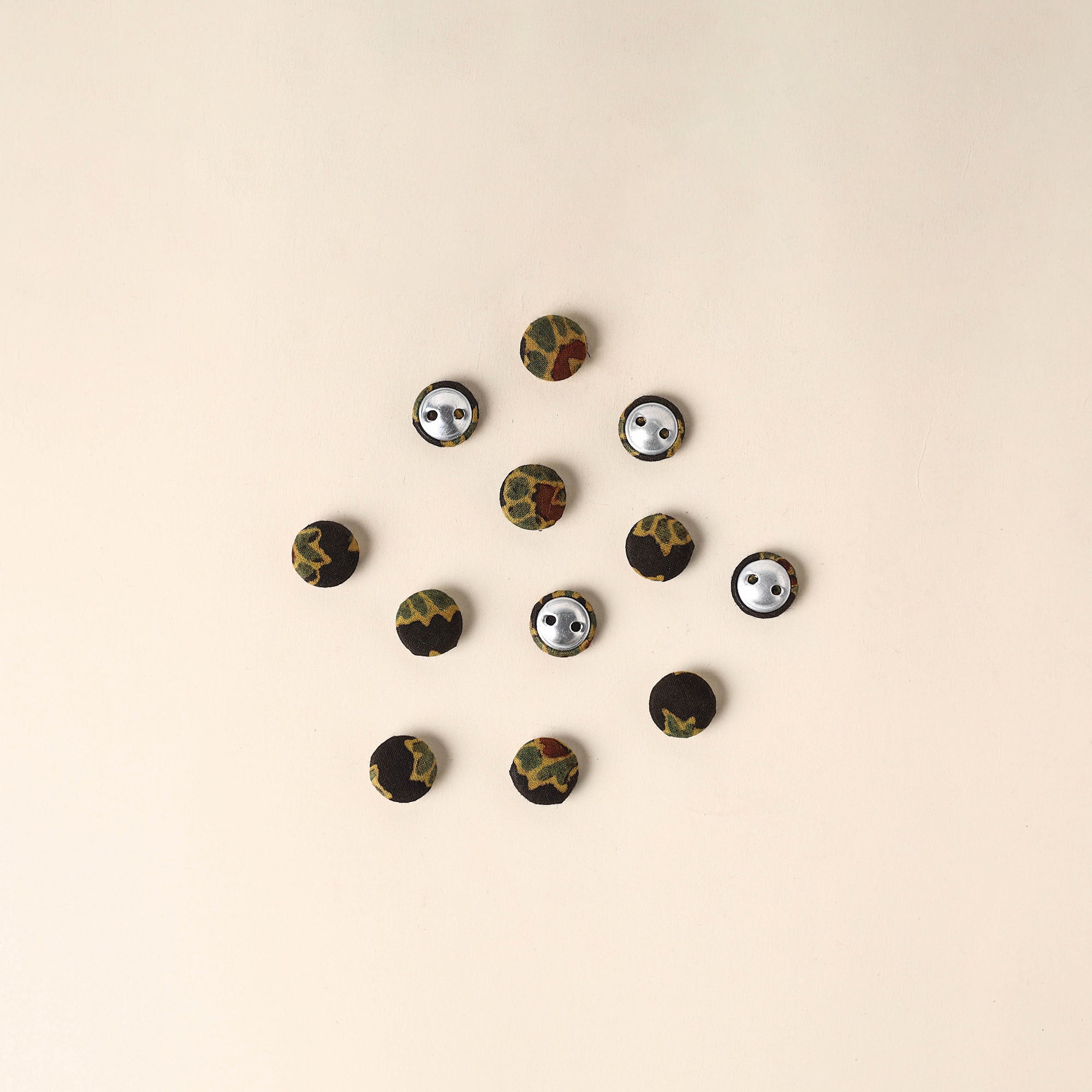  Multicolor Handmade Fabric Button Small at iTokri