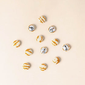  Multicolor Handmade Fabric Button Small at iTokri