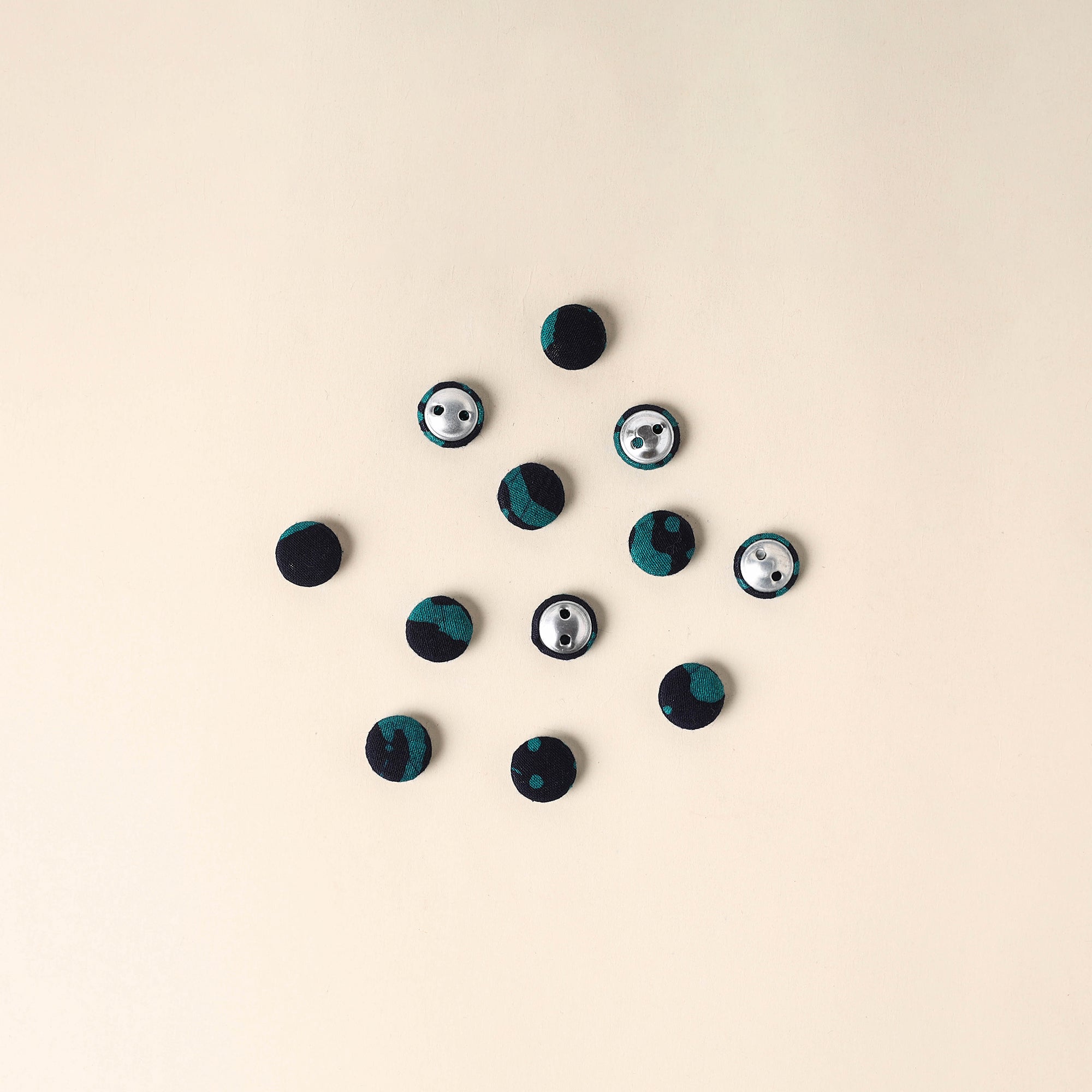  Multicolor Handmade Fabric Button Small at iTokri