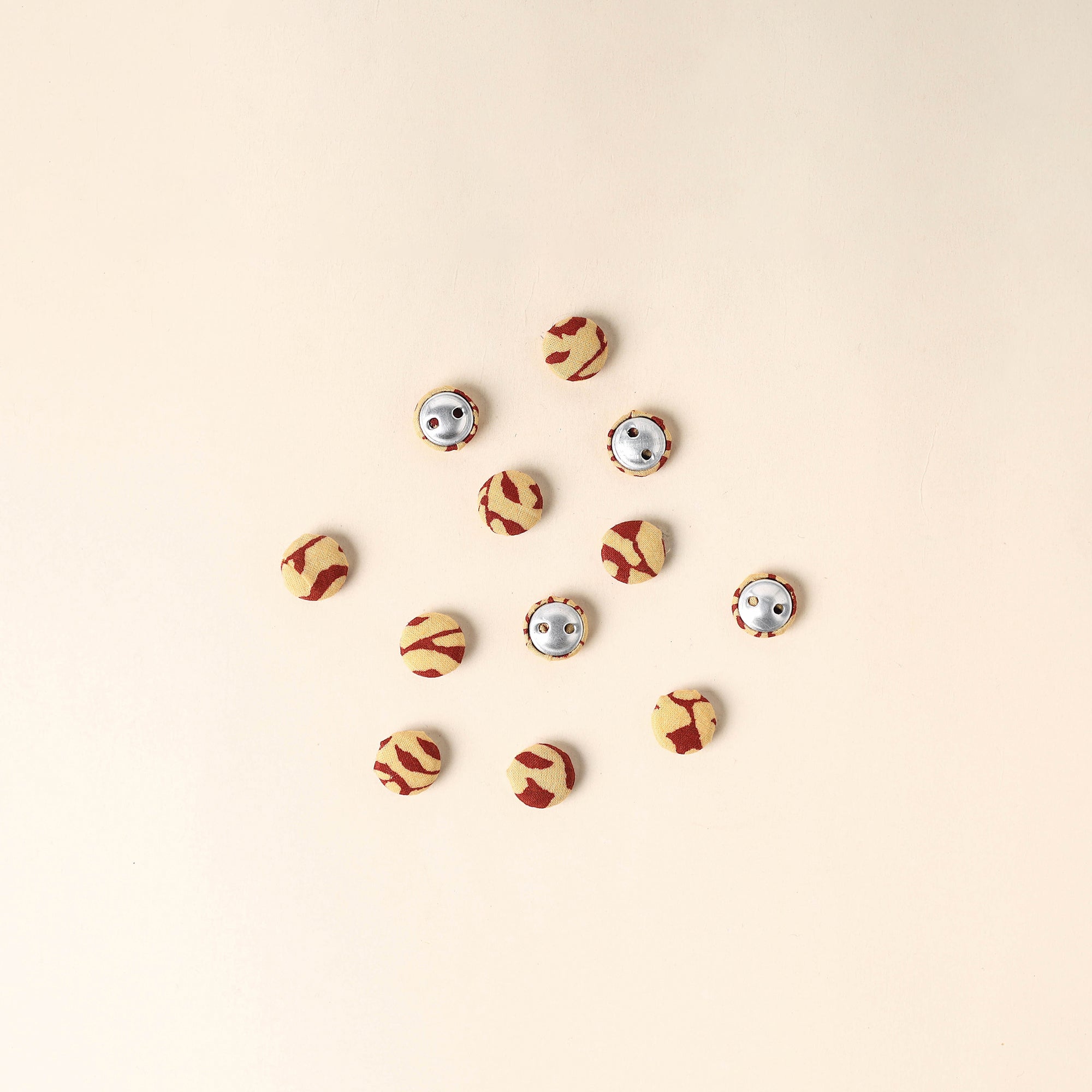  Multicolor Handmade Fabric Button Small at iTokri