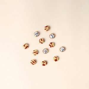  Multicolor Handmade Fabric Button Small at iTokri