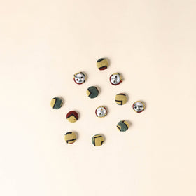  Multicolor Handmade Fabric Button Small at iTokri