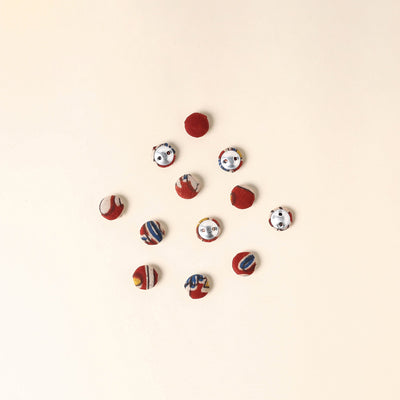  Multicolor Handmade Fabric Button Small at iTokri