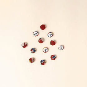  Multicolor Handmade Fabric Button Small at iTokri
