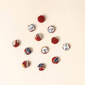  Multicolor Handmade Fabric Button Small at iTokri