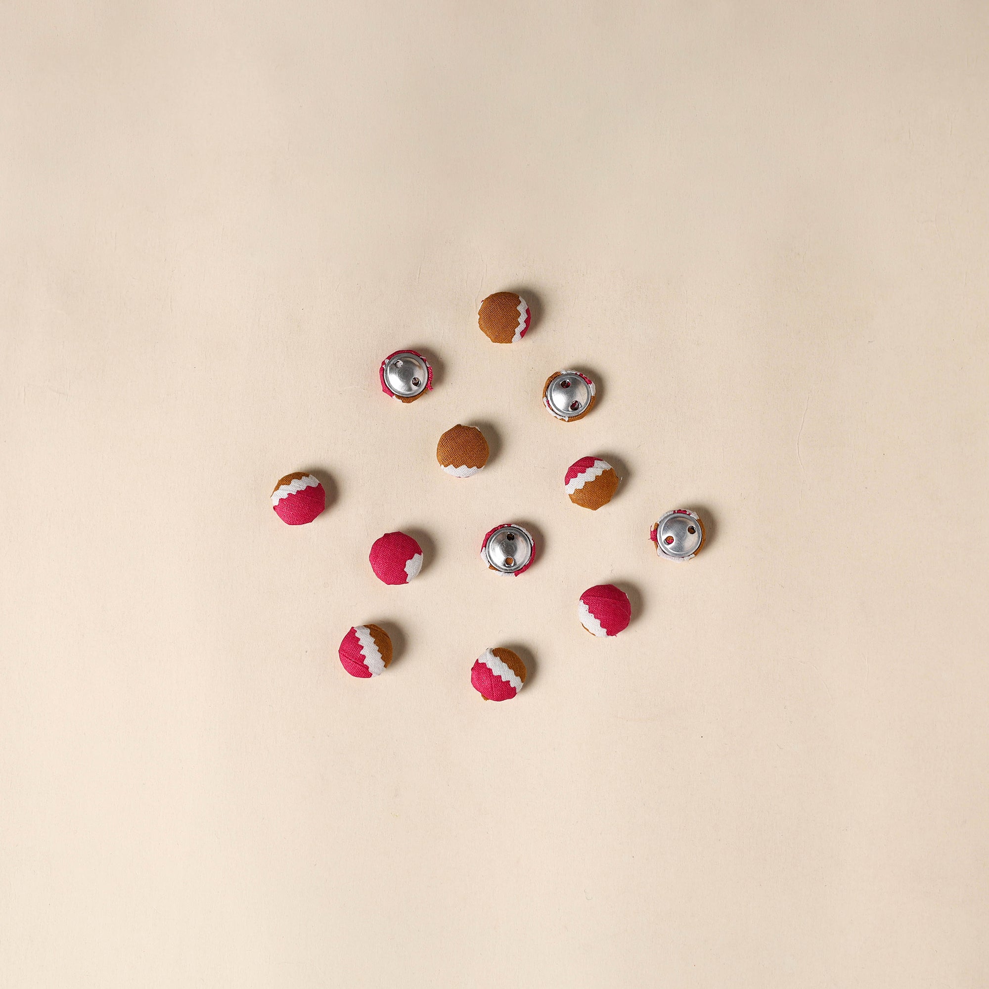  Multicolor Handmade Fabric Button Small at iTokri