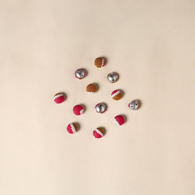  Multicolor Handmade Fabric Button Small at iTokri
