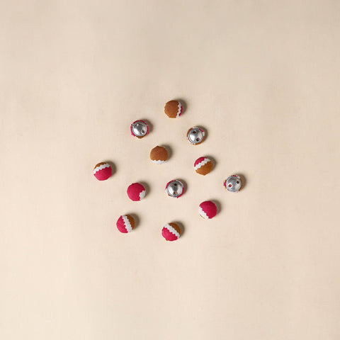  Multicolor Handmade Fabric Button Small at iTokri