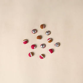  Multicolor Handmade Fabric Button Small at iTokri