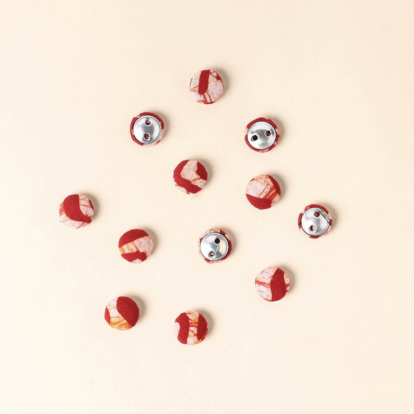  Multicolor Handmade Fabric Button Small at iTokri